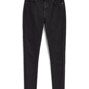 Schwarze Damen Skinny Jeans TILLAA aus Bio-Baumwolle mit Mid Waist Schnitt und fünf Taschen für praktische Nutzung.