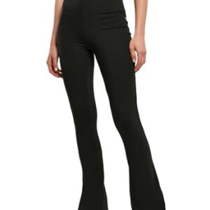 Damen Bootcut Leggings aus Bio-Stretch Jersey in Schwarz für Yoga und Freizeit, hohe Taille und eleganter Schnitt