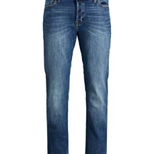 Elegante Jeans von JACK & JONES - JJIMIKE JJORIGINAL AM 814 NOOS mit hoher Säumigkeit und enger Passform.