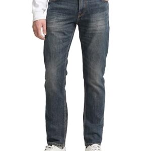 Herren Jeans von TOM TAILOR, MARVIN STRAIGHT, 10281, Mid Stone Wash Denim, 33/32, gerade Beinlage, mittlere Leibhöhe, Stretch-Anteil, Five-Pocket-Design, zeitloses Flair