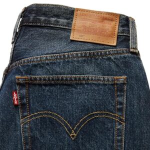 Klassische Levi's Jeans mit hochem Bund und leinwandartigem Stoff in der Farbe Braun, perfekt für den Alltagslook