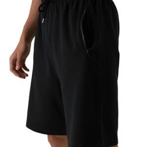 Smith & Solo Herrenkurze Sporthose, Baumwoll-Hosen für Männer, Sportshorts im Sommer, Schwarze Fitnesshosen