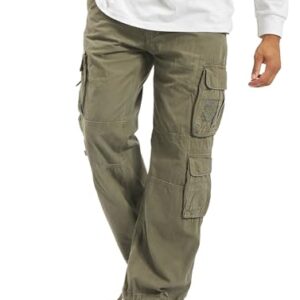 Authentische Jeanshose von Brandit in Olivegrün, Größe M