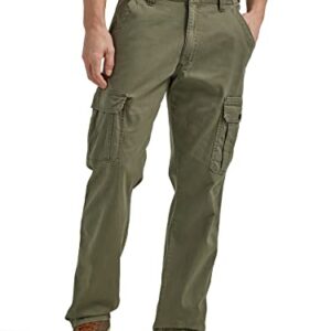 Herren Stretch-Cargohose von Wrangler Authentics mit lockerer Passform, Oliv/Blatt für den Alltag