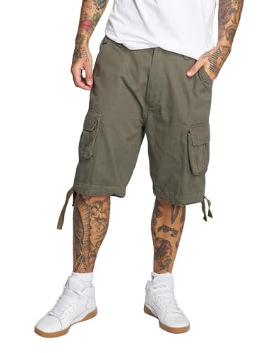 Herren Cargo-Shorts aus Baumwolle von Brandit, olivfarben, Größe XL. Weicher Stoff und robuste Konstruktion für Stadt, Urlaub oder Outdoor-Aktivitäten geeignet.