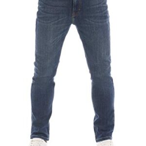 Herren Jeans aus hochwertigen Materialien, Slim Fit Schnitt und eng geschnittene Bein, Denim Blue Farbe