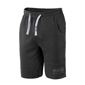 Bequeme und atmungsaktive Herren-Shorts aus 100% Baumwolle von Mount Swiss, große Größe, elastischer Bund für maximale Bewegungsfreiheit