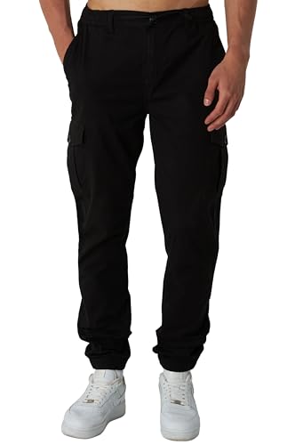 Herreneisen Cargohose aus dehnbarem Material mit großen Taschen und elastischem Bund, ideal für Arbeit, Outdoor-Sport oder Freizeit