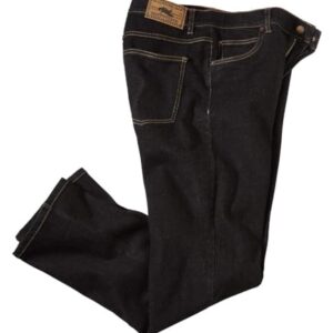 ATLAS FOR MEN - Schwarze Stretch-Jeans - 64. Komfortable und authentische Jeans mit geradem Beinverlauf, strapazierfähige Herstellung aus Denim und praktischen Details wie 5 Taschen, Nieten und hochwertiger Reißverschluss.