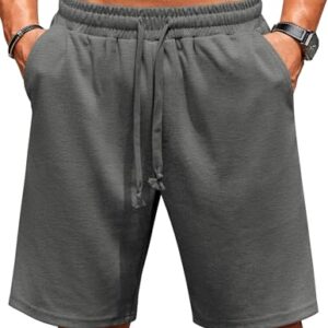 Herren Shorts Sommer Kurze Jogginghose, kurze Hosen für Männer, Sportkurzschuhe dunkelgrau
