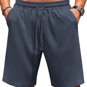 Kurze Herren-Jogginghose in Marineblau für Sommertraining und Freizeitaktivitäten