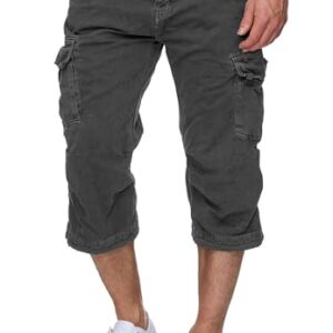 Indicode Herren Cargo-Shorts inkl. Gürtel aus Baumwolle, modische und praktische Kleidung für den Sommer