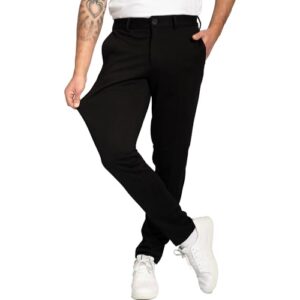 Herrenhosen Schwarz mit Streckmaterial, perfekt für Business und Freizeit. Leistungsstarke Hosen für Männer mit stylishem Look und Tragekomfort.