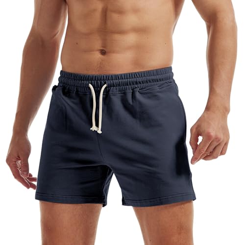 Bequeme Jogginghose für Herren mit 95 % Baumwolle und 5 % elastischer Faser, atmungsaktiv und ideal für Training, Laufen oder Basketball geeignet.