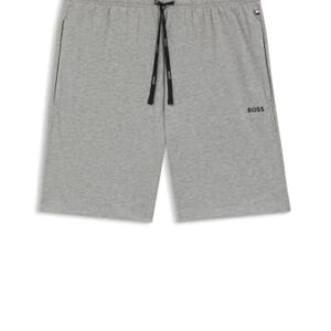 Herren-Sommer-Shorts von BOSS in grauer Farbe mit moderatem Design und bequemen Seitentaschen
