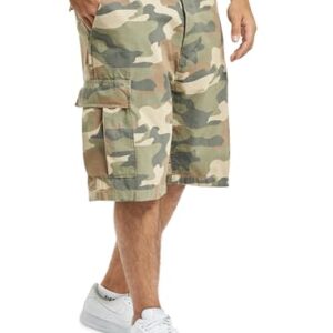 Brandit BDU Ripstop Shorts in Light Woodland, Größe L, Baumwolle, Ripstop-Stoff, bequemer Schnitt, weitenregulierbarer Bund, Taschen für Freizeit oder Arbeit