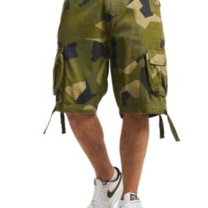 Herren Cargoshorts Brandit Urban Legend in Swedish Camouflage M90 XL mit Gürtelschlaufen, Eingriffstaschen und Cargotaschen