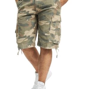 Herren Shorts von Brandit - Vintage Shorts in Light Woodland Farbe, XL Größe, aus Baumwolle gefertigt