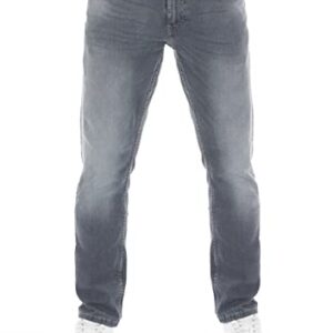Bequeme Jeans Hose, Tapered Fit, Stretch Material, Light Grey Denim, Herrenmode, Mustang Produkt