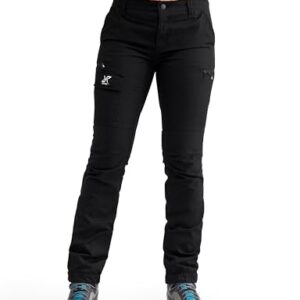 Frau in Revolution Race Damen Nordwand Pants für Wandern und Outdoor-Aktivitäten, Jet Black, L-Größe