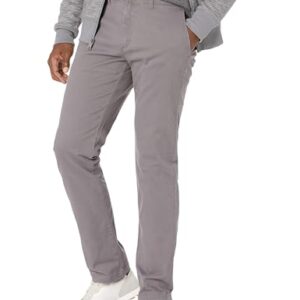 Amazon Essentials Herren Legere Stretch-Chinohose mit schmaler Passform, Dunkelgrau, 33W / 32L