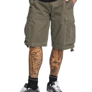 Olivegrüne Shorts von Brandit, Vintage-Design, Größe L