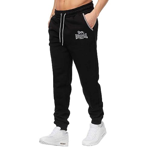 Lonsdale London Herren Giffordland Jogginghose Shorts in Schwarz, L EU - High-End-Jogging-Hosen-Sets für den Sportsmann