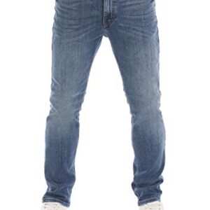 Herren Jeans mit Stretch und Slim Fit von MUSTANG in Denim Blue, Größe 34W/32L