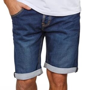 Männer Jeans Shorts Kurz Regular Fit Dark Blue