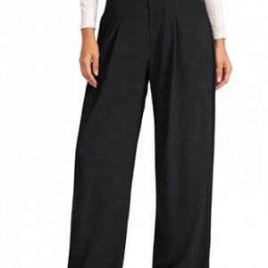 Elegante Oyamiki Palazzohose für Damen in Schwarz mit hoher Taille und weiten Beinen, ideal für Sommer und Freizeit.