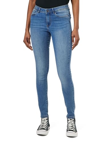Modische Skinny Jeans für Damen aus hochwertiger Baumwollmischung, Blue Denim Farbe, Größe XL 34L EU