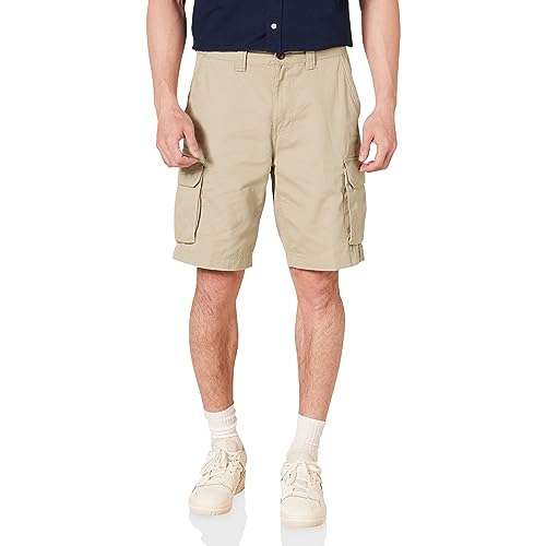 Herren 25cm Cargo-Shorts in klassischer Passform von Amazon Essentials, erhältlich in Big & Tall, Kaki, Größe 36W
