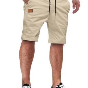 Komfortable und bequeme JMIERR Shorts für Herren im Sommer, aus hochelastischem Baumwollmaterial mit elastischer Taille und Taschen.