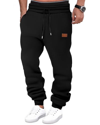 Herren Jogginghose aus Baumwolle und Polyester mit 3 Taschen für Sport, Training und Freizeit