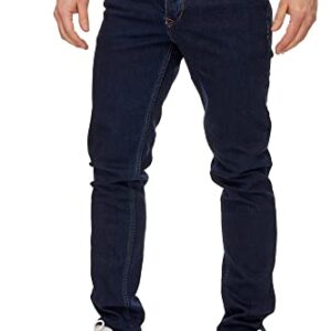Herren Slim Fit Stretch Jeanshose von Tazzio in Dunkelblau, 38/32 Größe