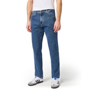 Bequeme und stilvolle Wrangler Herren Texas Low Stretch Straight Jeans, Stonewash, 38W / 32L EU mit klassischem Schnitt und mittlerem Stretch aus hochwertiger Baumwolle