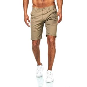 Herren Chino Shorts mit Stretch für den Sommer - Bequeme Bermuda aus Baumwolle - Pflegeleicht & Modern 5-Khakibraun M