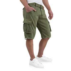Herren Cargoshorts mit 6 Taschen aus 100% Baumwolle, kurze Hose Bermuda Sommer Herrenshorts Short Men Pants Cargohose kurz Sommerhose für Männer