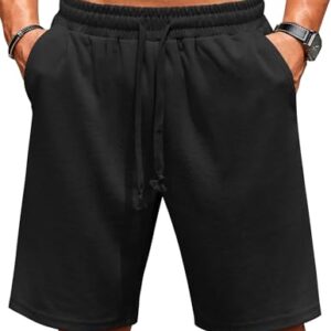 Kurze Herren-Jogginghose, Sweat-Hose für Freizeit und Sport mit zwei Seitentaschen aus weichem Stoff