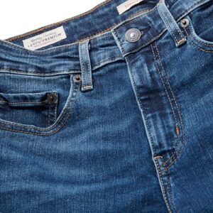 Levi's Damen 721 High Rise Skinny Skinny Fit Blue Wave Dark 29W/32L Active - hochwertige Jeans mit bequemer Passform und umweltfreundlicher Herstellung aus TENCEL Lyocell
