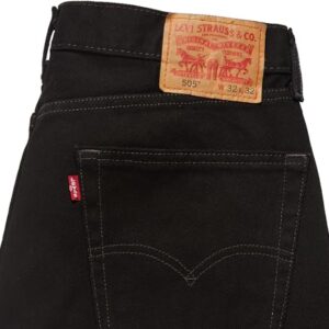 Levi's Herren 505 Reguläre Fit Straight-Jeans in Schwarz, Größe 36W / 32L
