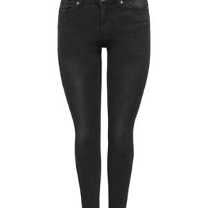 Nur Damen Skinny Jeans Mid Wash Schwarz / 30L EU
