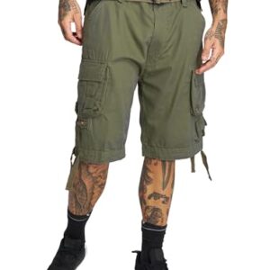 Olivegrüne Vintage Shorts von Brandit mit Gladiator-Design, XXL Größe