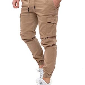 Creme Farbene Cargohose von PITTMAN - Bequeme und praktische Cargo Hose für Männer mit vielen Stauraumoptionen und hochwertigen Materialien.