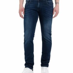 Herren Jeans Anbass Slim-Fit mit Power Stretch in dunkelblau, ideal für den Alltag und lange Tage im Freien