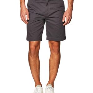 Amazon Essentials Herren Classic-Fit-Chino-Shirts in Dunkelgrau, 36W, klassische Chino-Shirts für Herren mit atmungsaktiver Baumwolle und Reißverschluss.