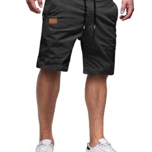 Herreneinsatz Kurze Hosen aus Baumwolle und Elasthan für Casual und Sommer, mit Taschen und Tunnelzug