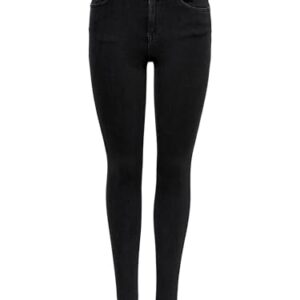 Schmale Jeans mit mittlerer Taille für Frauen aus hochwertigen Bio-Baumwoll-Materialien. Bequeme Hose mit Stretch-Design und modernem, femininem Look.