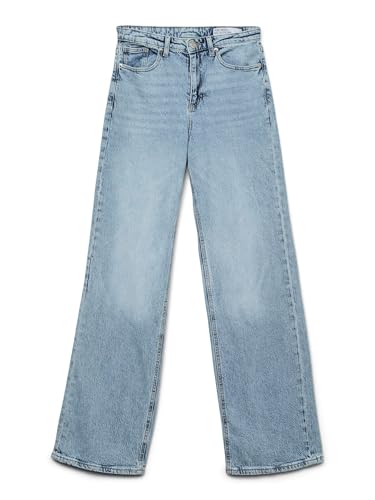 Vero Moda Jeans mit hoher Taille und weiter Beinschnitt in Light Blue Denim