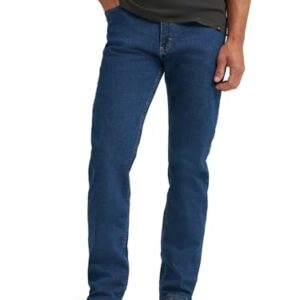 Herrenreguläre Flex-Jeans von Wrangler Authentics in Dark Stonewash Farbe, 36W/30L Größe, bequem und modisch